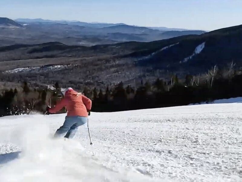Skiing at Sugarloaf Mountain in Maine.